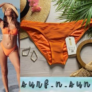 Billabong 🧡 Tanlines Orange Ribbed Tanlines Tropic Cheeky Bikini Bottoms 👙☀️